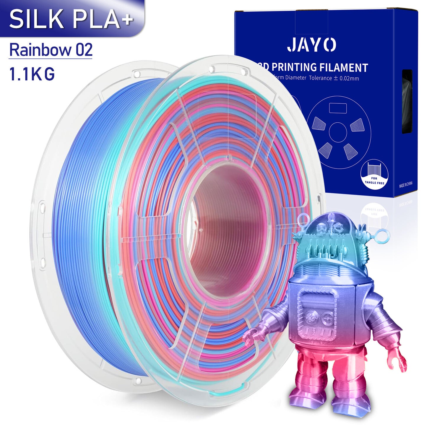 JAYO PLA+ Multi-Color SILK 1.75mm 1.1kg
