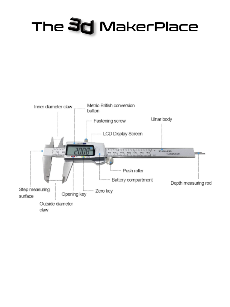 Digital Calipers 150mm (Plastic)