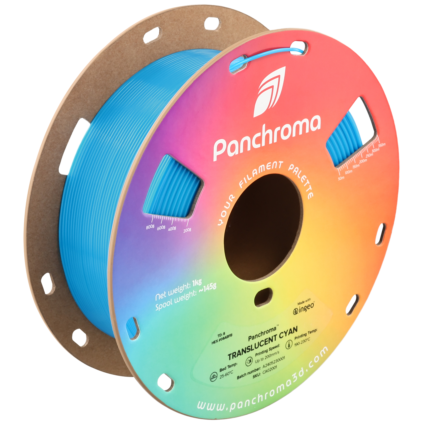 Panchroma PLA Translucent (1.75 mm, 1 kg)