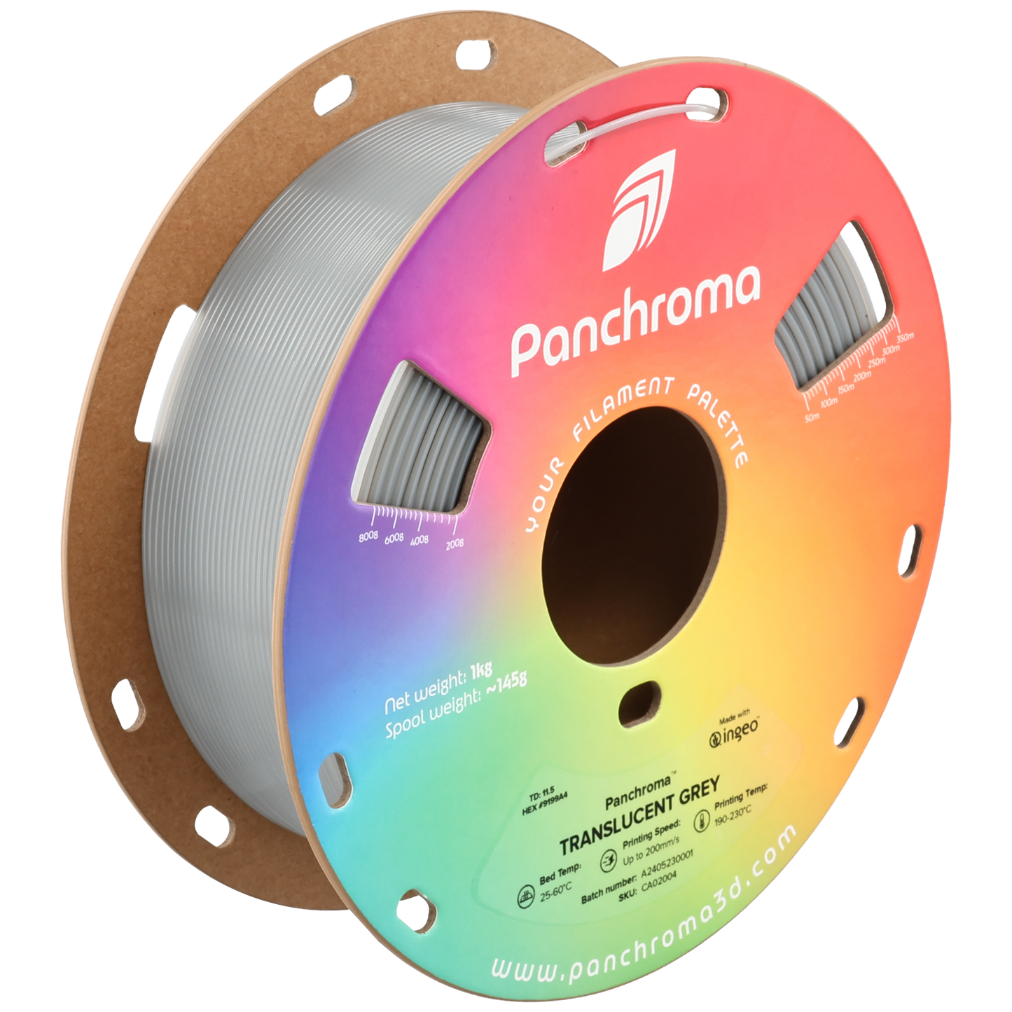 Panchroma PLA Translucent (1.75 mm, 1 kg)