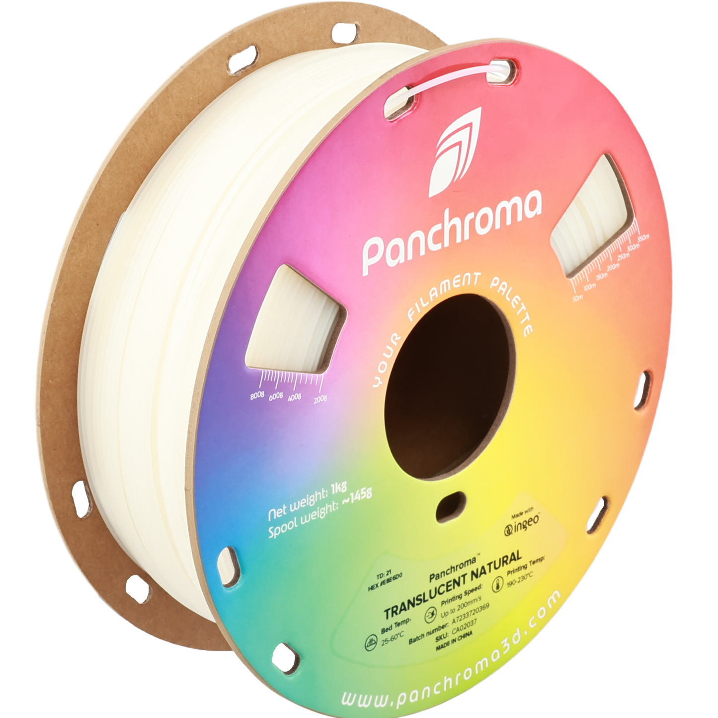 Panchroma PLA Translucent (1.75 mm, 1 kg)