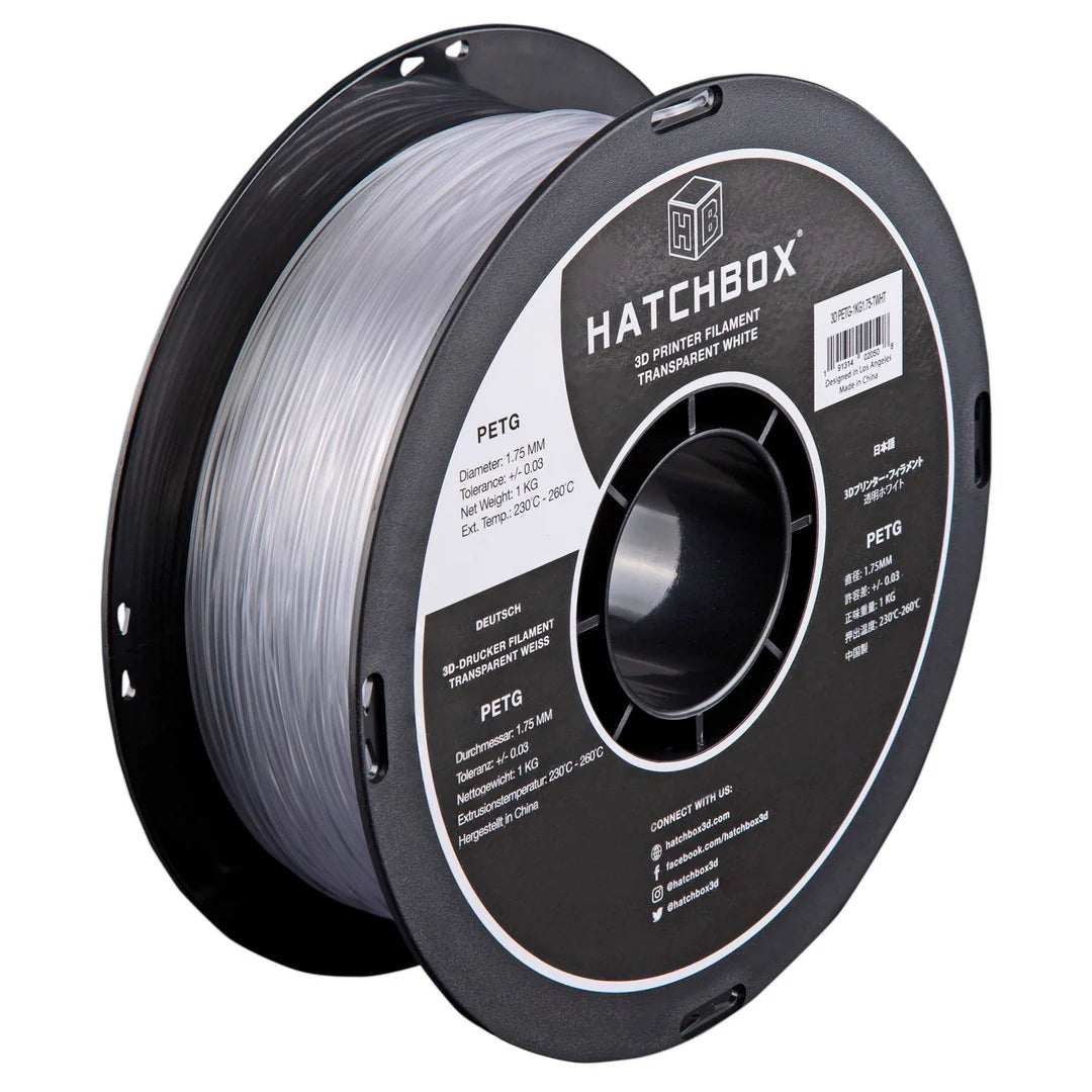 HATCHBOX 3D PETG 1.75MM FILAMENT in Various Colors