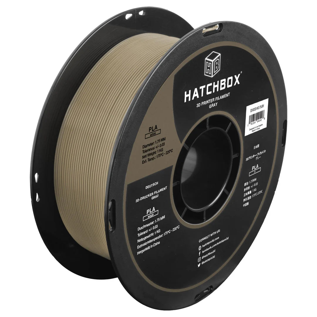 HATCHBOX 3D PLA 1.75MM Wood FILAMENT
