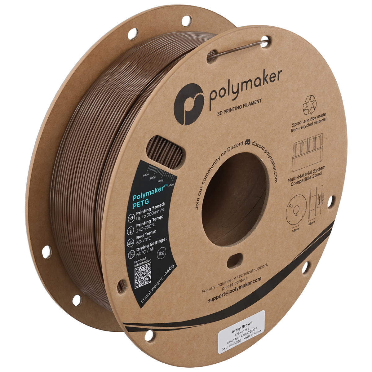 Polymaker PETG (New Formula) 1.75mm/1kg