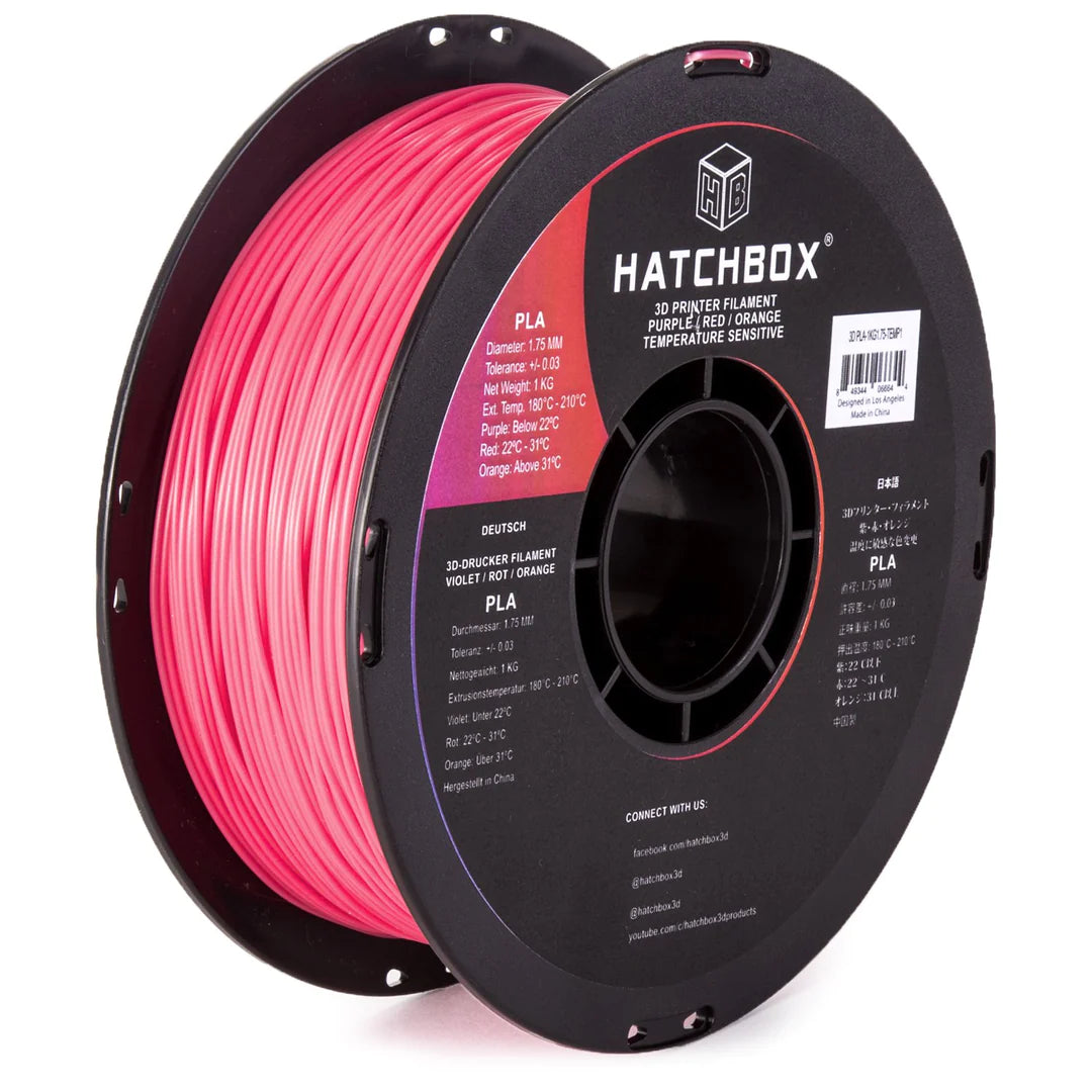 HATCHBOX 3D PLA 1.75MM Color Changing FILAMENT